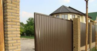 Купить откатные ворота из профнастила Елабуга, цена от 1781 руб.